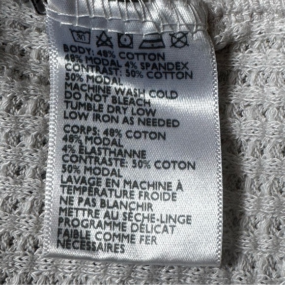 Truly Madly Deeply Cream Waffle Knit Crew Neck Long Sleeve Sweater Size L - Picture 3 of 5